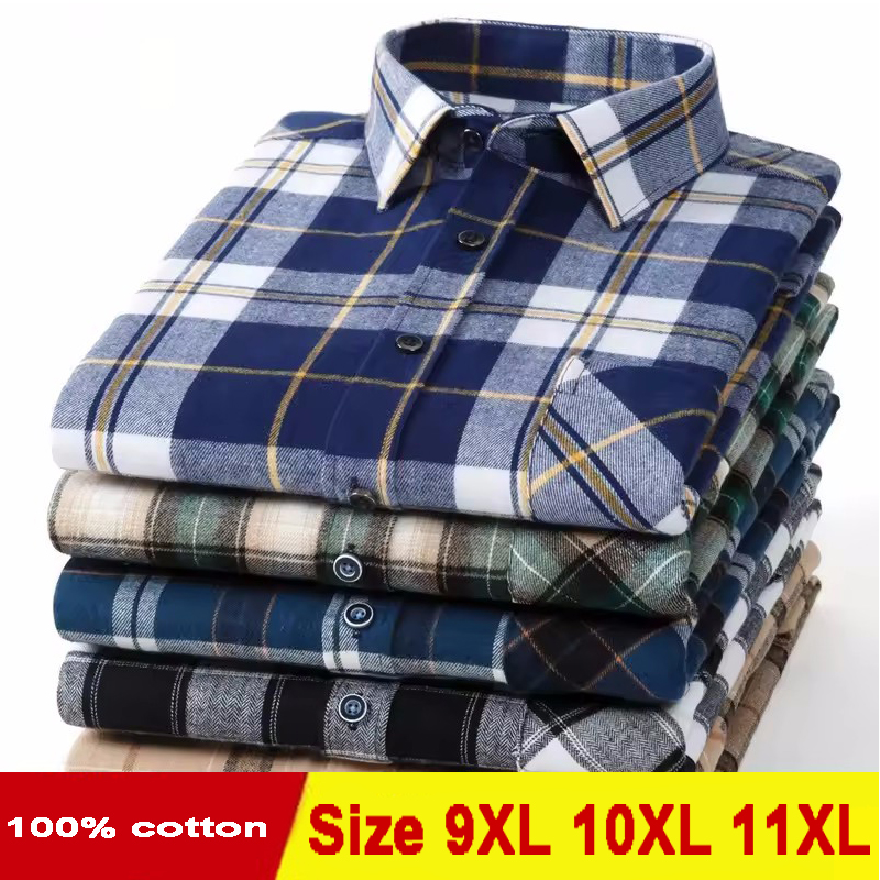 Size 11XL 10XL 9XL Fashion Fla - đánh giá và giá Flannel Shirt Lined