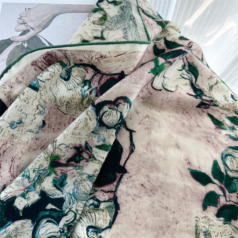 Luxury 135x135cm Silk Wool Sca - đánh giá và giá Shawl Wrap Winter