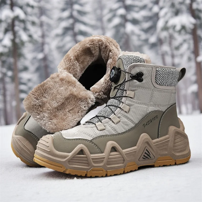 Warm Fur Outdoor Mens Combat T - đánh giá và giá Waterproof Winter Boot