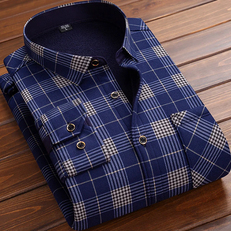 Men Fleece Shirt 2026 Autumn W - đánh giá và giá Flannel Shirt Lined