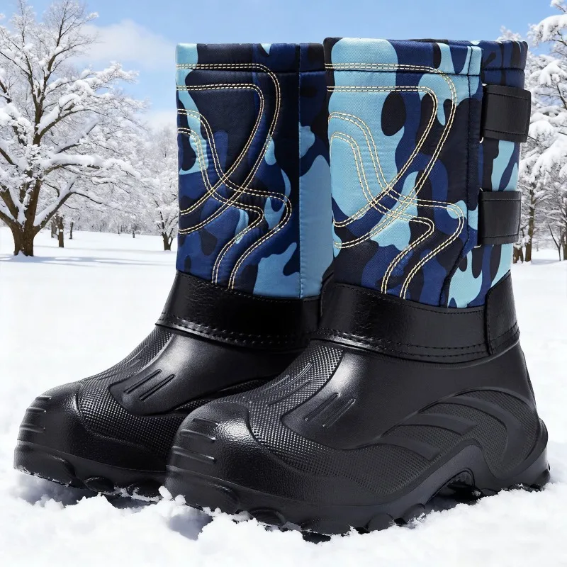 Men Camo High‑Top Winter Snow  - đánh giá và giá Waterproof Winter Boot