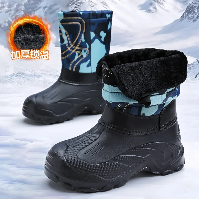 Men Camo High‑Top Winter Snow  - đánh giá và giá Waterproof Winter Boot