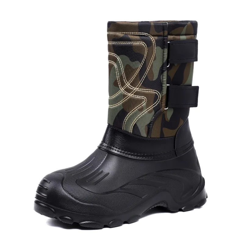 Men Camo High‑Top Winter Snow  - đánh giá và giá Waterproof Winter Boot
