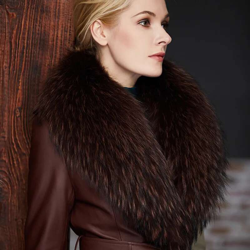 Raccoon Fur Collar Female Wint - đánh giá và giá Shawl Wrap Winter